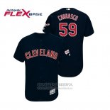 Camiseta Beisbol Hombre Cleveland Indians Carlos Carrasco 2019 All Star Patch Flex Base Azul