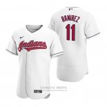 Camiseta Beisbol Hombre Cleveland Indians Jose Ramirez Autentico 2020 Primera Blanco