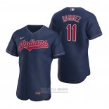 Camiseta Beisbol Hombre Cleveland Indians Jose Ramirez Autentico Alterno 2020 Azul