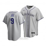 Camiseta Beisbol Hombre Colorado Rockies Connor Joe Replica Gris