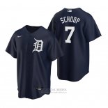 Camiseta Beisbol Hombre Detroit Tigers Jonathan Schoop Replica Alterno Azul