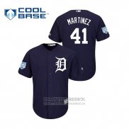 Camiseta Beisbol Hombre Detroit Tigers Victor Martinez 2019 Entrenamiento de Primavera Cool Base Azul