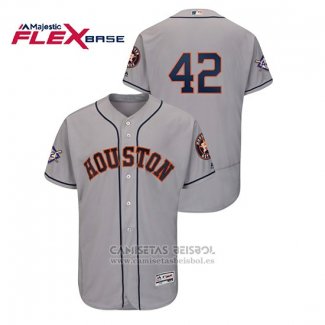 Camiseta Beisbol Hombre Houston Astros 2019 Jackie Robinson Day Flex Base Gris