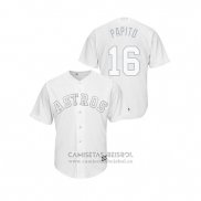 Camiseta Beisbol Hombre Houston Astros Aledmys Diaz 2019 Players Weekend Papito Replica Blanco