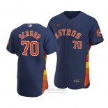 Camiseta Beisbol Hombre Houston Astros Andre Scrubb Autentico Alterno Azul