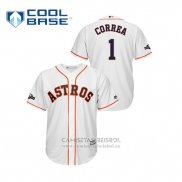 Camiseta Beisbol Hombre Houston Astros Carlos Correa Cool Base Blanco
