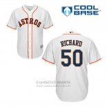 Camiseta Beisbol Hombre Houston Astros J.r. Richard 50 Blanco Primera Cool Base