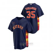 Camiseta Beisbol Hombre Houston Astros Justin Verlander Replica Alterno Azul