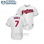 Camiseta Beisbol Hombre Indians Yan Gomes Cool Base Primera Blanco