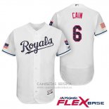 Camiseta Beisbol Hombre Kansas City Royals 2017 Estrellas y Rayas Lorenzo Cain Blanco Flex Base