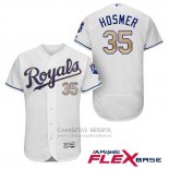 Camiseta Beisbol Hombre Kansas City Royals 35 Eric Hosmer Blanco 2017 Flex Base