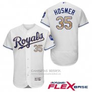 Camiseta Beisbol Hombre Kansas City Royals 35 Eric Hosmer Blanco 2017 Flex Base