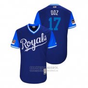 Camiseta Beisbol Hombre Kansas City Royals Hunter Dozier 2018 LLWS Players Weekend Doz Azul