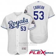 Camiseta Beisbol Hombre Kansas City Royals Melky Cabrera Blanco Flex Base