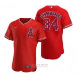 Camiseta Beisbol Hombre Los Angeles Angels Noah Syndergaard Autentico Alterno Rojo