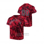 Camiseta Beisbol Hombre Los Angeles Angels Personalizada Camuflaje Autentico Collezione Rojo