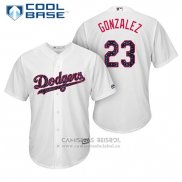 Camiseta Beisbol Hombre Los Angeles Dodgers 2017 Estrellas y Rayas Adrian Gonzalez Blanco Cool Base