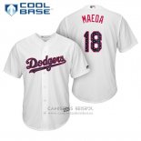 Camiseta Beisbol Hombre Los Angeles Dodgers 2017 Estrellas y Rayas Kenta Maeda Blanco Cool Base