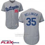 Camiseta Beisbol Hombre Los Angeles Dodgers Cody Bellinger Gris Flex Base