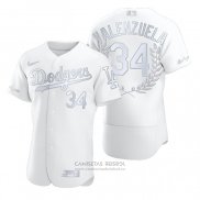Camiseta Beisbol Hombre Los Angeles Dodgers Fernando Valenzuela Awards Collection NL Cy Young Blanco