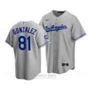 Camiseta Beisbol Hombre Los Angeles Dodgers Victor Gonzalez 2020 Replica Road Gris