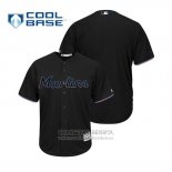 Camiseta Beisbol Hombre Miami Marlins Cool Base Personalizada 2019 Negro