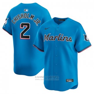 Camiseta Beisbol Hombre Miami Marlins Jazz Chisholm Jr. Alterno Replica Negro