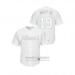 Camiseta Beisbol Hombre Miami Marlins Miguel Rojas 2019 Players Weekend Replica Blanco