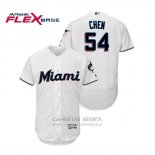 Camiseta Beisbol Hombre Miami Marlins Wei Yin Chen Flex Base Autentico Collection Primera 2019 Blanco