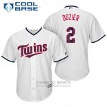 Camiseta Beisbol Hombre Minnesota Twins 2017 Estrellas y Rayas Brian Dozier Blanco Cool Base