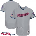 Camiseta Beisbol Hombre Minnesota Twins 2017 Estrellas y Rayas Gris Flex Base