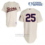 Camiseta Beisbol Hombre Minnesota Twins Byron Buxton 25 Crema Alterno Cool Base