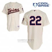 Camiseta Beisbol Hombre Minnesota Twins Miguel Sano 22 Crema Alterno Cool Base