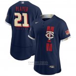 Camiseta Beisbol Hombre Minnesota Twins Personalizada 2021 All Star Autentico Azul