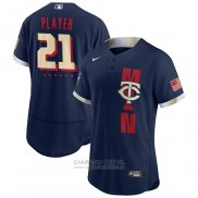 Camiseta Beisbol Hombre Minnesota Twins Personalizada 2021 All Star Autentico Azul