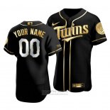 Camiseta Beisbol Hombre Minnesota Twins Personalizada Golden Edition Autentico Negro
