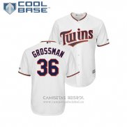 Camiseta Beisbol Hombre Minnesota Twins Robbie Grossman Cool Base Primera Blanco