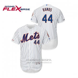 Camiseta Beisbol Hombre New York Mets A.j. Ramos 150th Aniversario Patch Autentico Flex Base Blanco