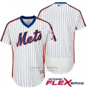 Camiseta Beisbol Hombre New York Mets Blanco Flex Base