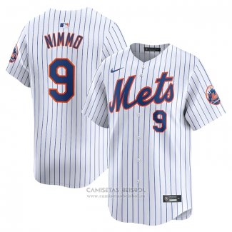 Camiseta Beisbol Hombre New York Mets Brandon Nimmo Primera Limited Blanco