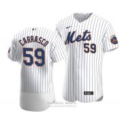 Camiseta Beisbol Hombre New York Mets Carlos Carrasco Autentico Primera Blanco