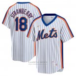 Camiseta Beisbol Hombre New York Mets Darryl Strawberry Primera Cooperstown Collection Blanco