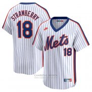 Camiseta Beisbol Hombre New York Mets Darryl Strawberry Throwback Cooperstown Limited Azul