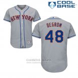 Camiseta Beisbol Hombre New York Mets Jacob Degrom Gris Cool Base