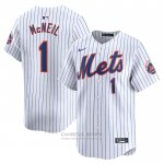 Camiseta Beisbol Hombre New York Mets Jeff McNeil Primera Limited Blanco Camiseta Beisbol Hombre New York Mets Jeff McNeil Primera Limited Blanco