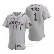 Camiseta Beisbol Hombre New York Mets Jeff Mcneil Autentico Road Gris