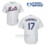 Camiseta Beisbol Hombre New York Mets Keith Hernandez 17 Blanco Primera Cool Base