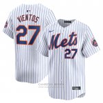 Camiseta Beisbol Hombre New York Mets Mark Vientos Primera Limited Blanco Camiseta Beisbol Hombre New York Mets Mark Vientos Primera Limited Blanco
