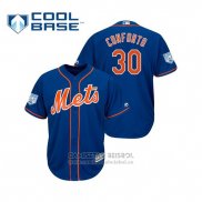 Camiseta Beisbol Hombre New York Mets Michael Conforto Cool Base Entrenamiento de Primavera 2019 Azul