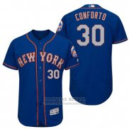 Camiseta Beisbol Hombre New York Mets Michael Conforto Gris 2017 Alterno